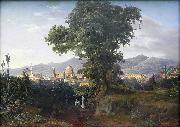 August Ahlborn View of Florenz Sweden oil painting artist